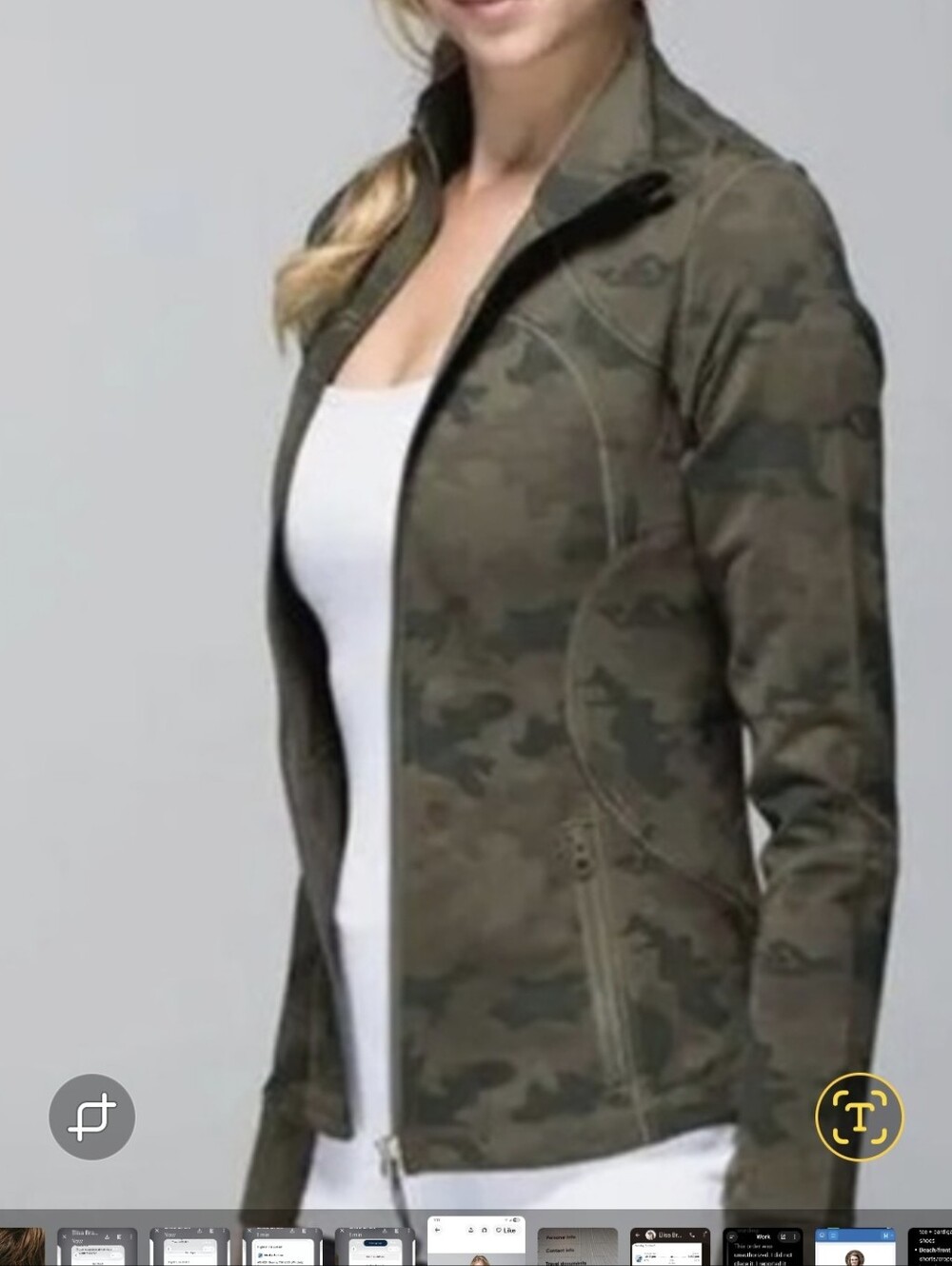 Lululemon Camo Full-Zip Women's Jacket - Green Small